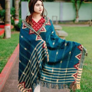 জামদানি শাল-পেস্ট কালার