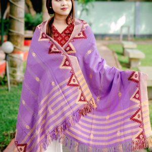 জামদানি শাল-ল্যাভেন্ডার কালার-