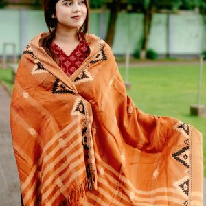 জামদানী শাল-সোনালী কালার