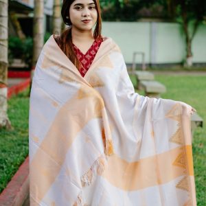 জামদানি শাল-সাদা কালার